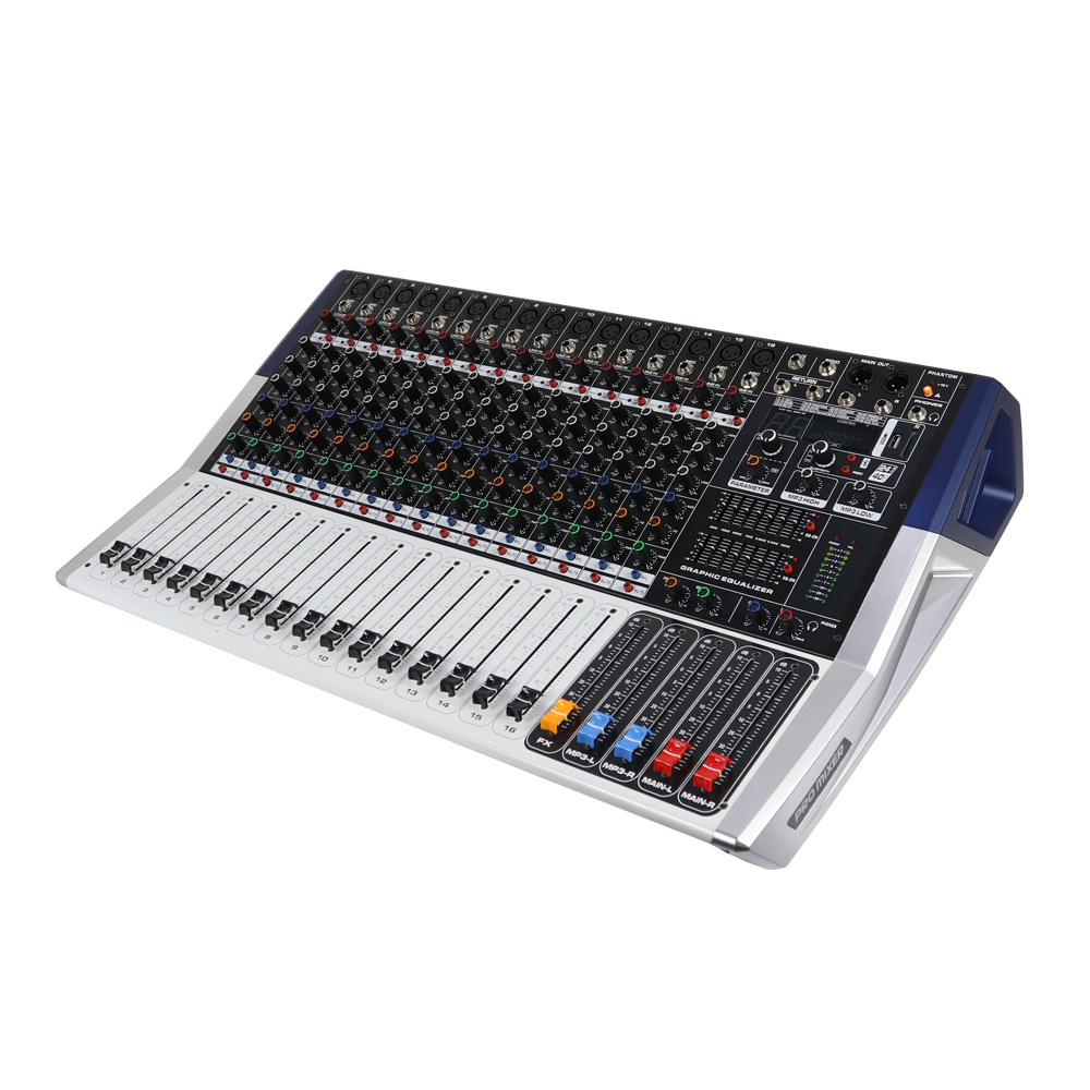 Audio Music For - Профессиональный 350-ваттный 16-канальный металлический аудиомикшер с