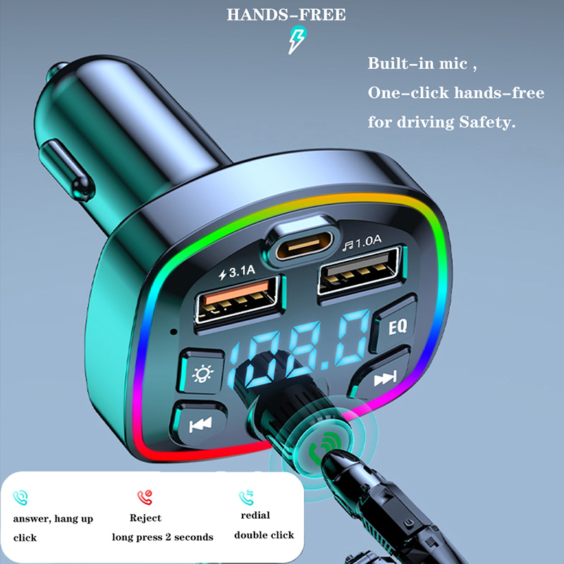Audio Music Play - Автомобильный Bluetooth 5.0 FM-трансмиттер, беспроводной адаптер,