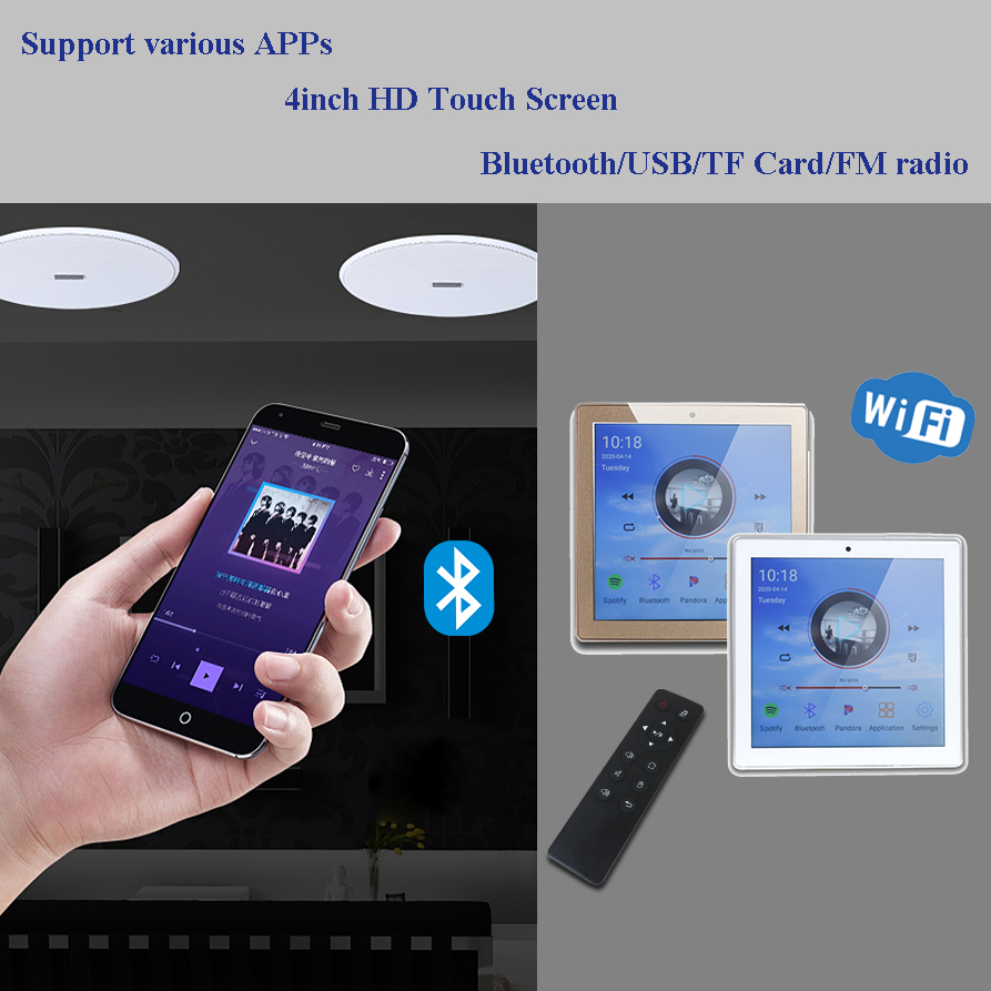 Audio Music Online Free - Настенный усилитель, цифровой Wi-Fi Bluetooth контроллер