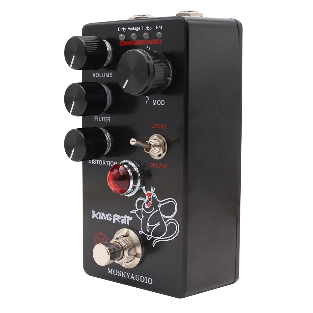 Looper Pedal Guitar - Педаль эффектов Mosky KING RAT: дисторшн,