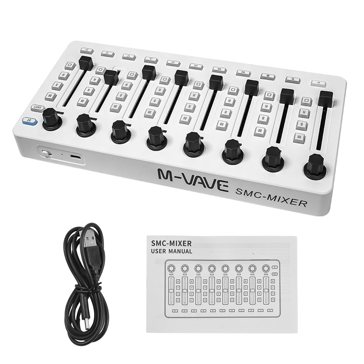 Midi Controller Pad - M-VAVE SMC-Mixer Беспроводной MIDI-контроллер, 43 кнопки,