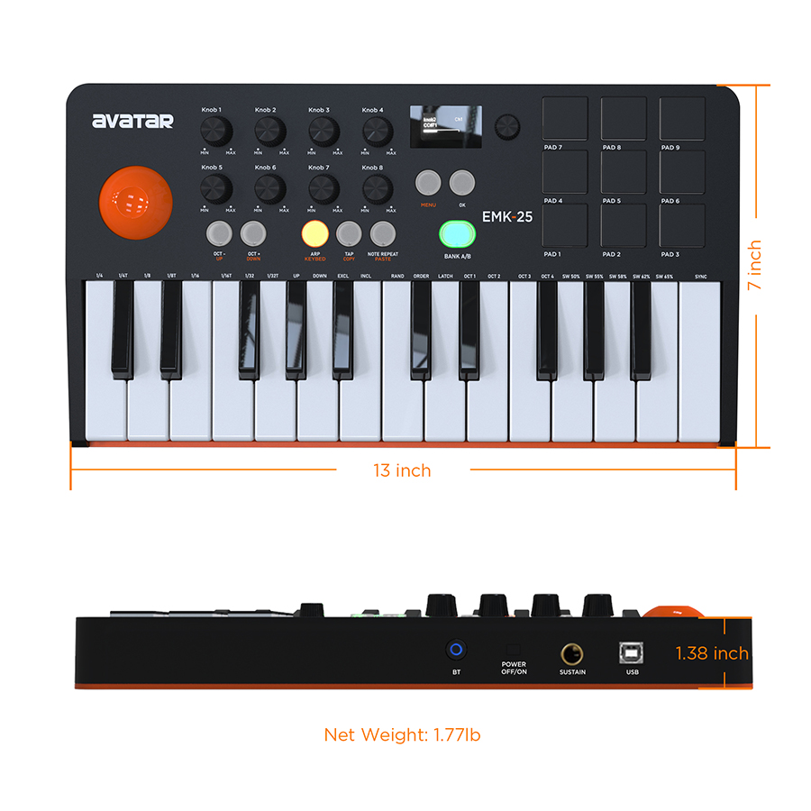 Клавиатурный MIDI-контроллер с – обзор и цена Midi Controller Pad