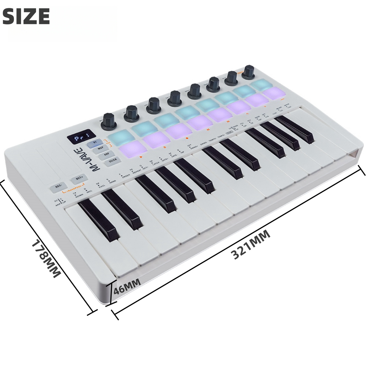 M-VAVE SMK-25 II MIDI Pad Конт – обзор и цена Midi Controller Pad