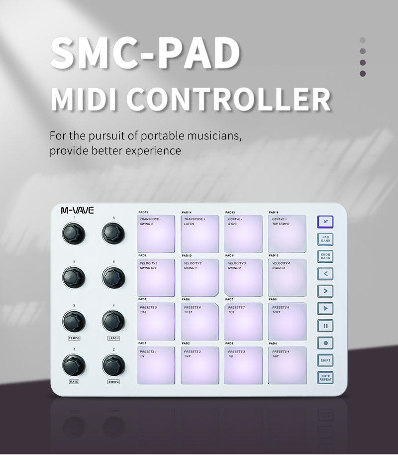 M-Vave SMC-PAD LaunchPad Desig – обзор и цена Midi Controller Pad