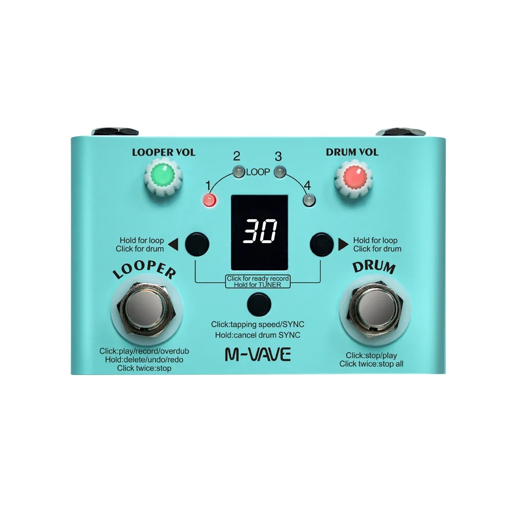 M-vave Lost Tempo Drum Machine – обзор и цена Looper Pedal Guitar